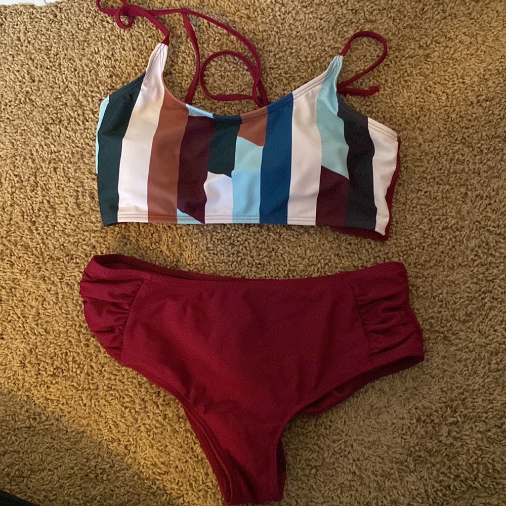 Romwe Multicolor Bikini